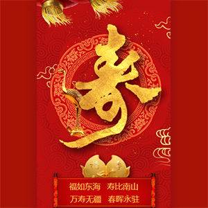 老人大寿寿宴生日请柬电子请柬模板