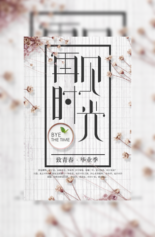 再见时光致青春毕业季纪念相册模板